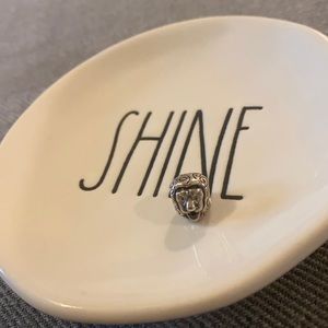 Retired RARE authentic Pandora SS Lion with yellow CZ eyes. NWOT